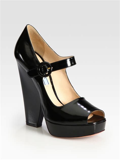 prada platform mary janes|Prada Heels .